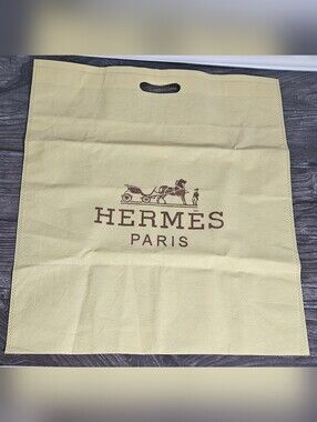 RARE Hermès Paris Vintage Cream Dust Cover Birkin Kelly Handbag Travel Bag
